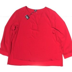 Sioni Tunic Top Shirt Blouse size 3X Red
